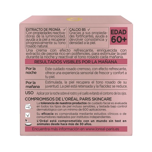 L´ORÉAL PARIS Perfect golden age 50 ml Crema de noche efecto frio re-estimulante, para pieles maduras y apagadas.