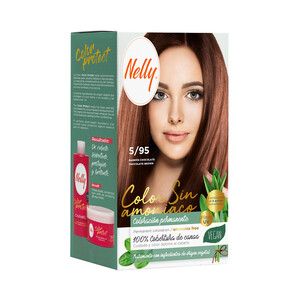 Imagen de NELLY Color protect Coloración permanente sin amoniaco, tono 5/95 marrón chocolate.