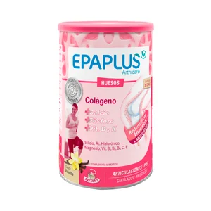 EPAPLUS Arthicare Colágeno, calcio, fósforo y vitaminas D y K, sabor vainilla, para el cuidado de las articulaciones 383 g.