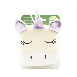 Imagen de BECASAN NATURE Esponja para baño con la forma de un pinguino o un unicornio.
