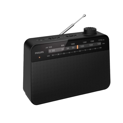Radio portátil de sobremesa PHILIPS TAR2509 analógica, 1 altavoz, 0,3W, alimentación por pilas.