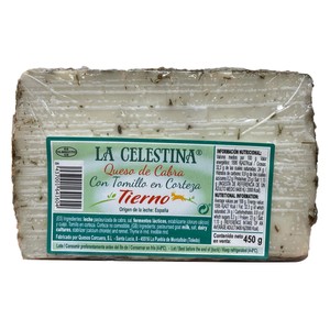 Imagen de LA CELESTINA Queso de cabra al tomillo 1/2 pza 450 g.