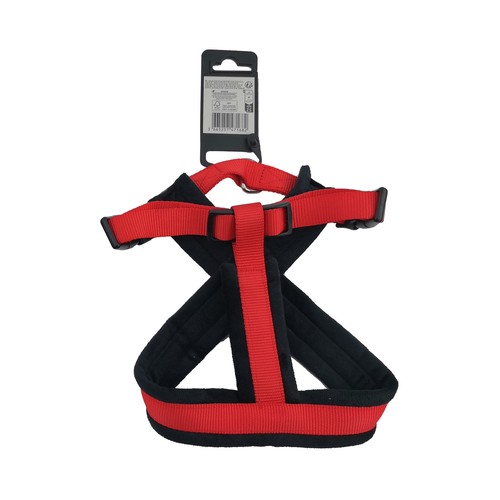 PRODUCTO ALCAMPO Arnés (2 cm) de color rojo, para perros de tamaño M 40 - 50 cm.