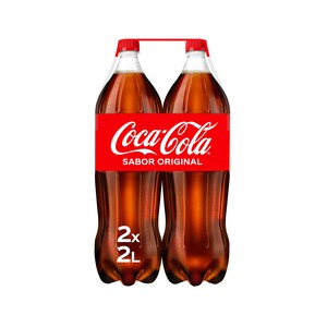 Imagen de COCA COLA Refresco de cola sabor original pack de 2 botellas de 2L