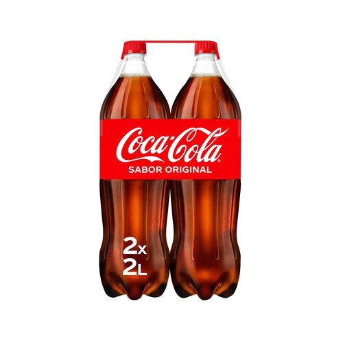 COCA COLA Refresco de cola pack de 2 botellas de 2 l.