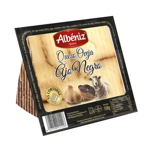 ALBENIZ Queso de oveja ya cortado con ajo negro 150 g.