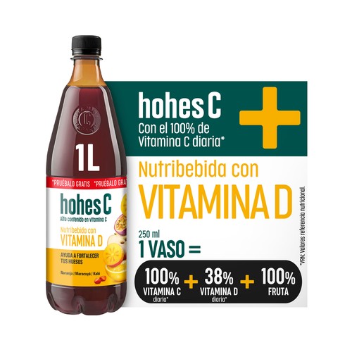 HOHES C Zumo multifrutas nutricional con extra de vitamina D HOHES C 1 L.