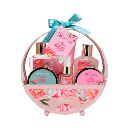IDC INSTITUTE Scented garden Cesta con productos para el cuidado y la higiene personal.