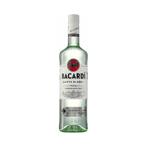 BACARDI Ron blanco de calidad superior Carta blanca botella de 1l.