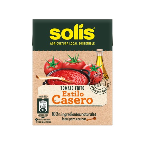 SOLÍS Tomate frito estilo casero SOLÍS brik de 350 g.