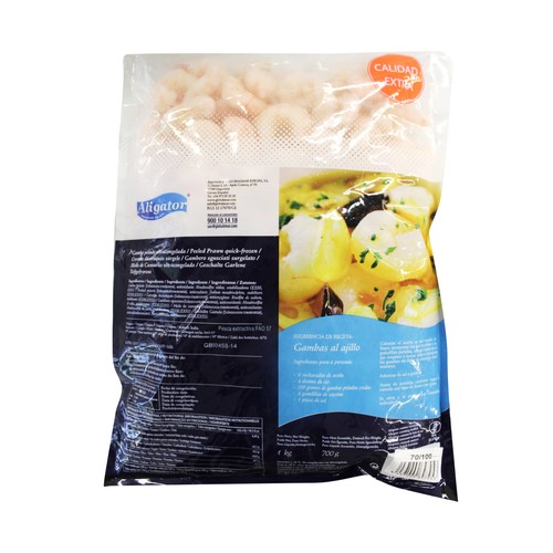 ALIGATOR Gambas peladas 70/100 piezas ALIGATOR 700 g.