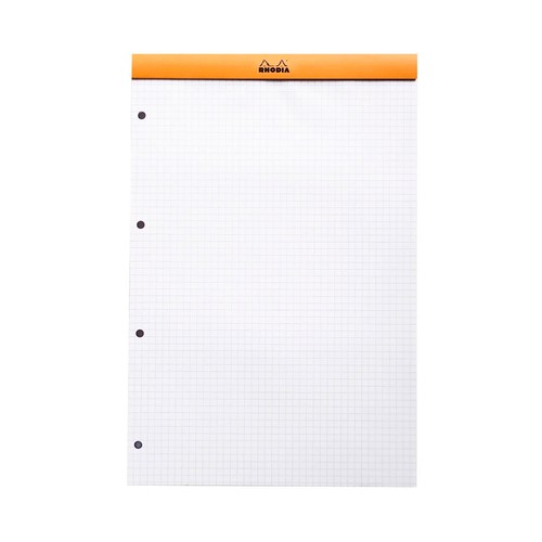 Bloc a4+ microp. 80hj 80gr 5x5. Naranja/negro. RHODIA