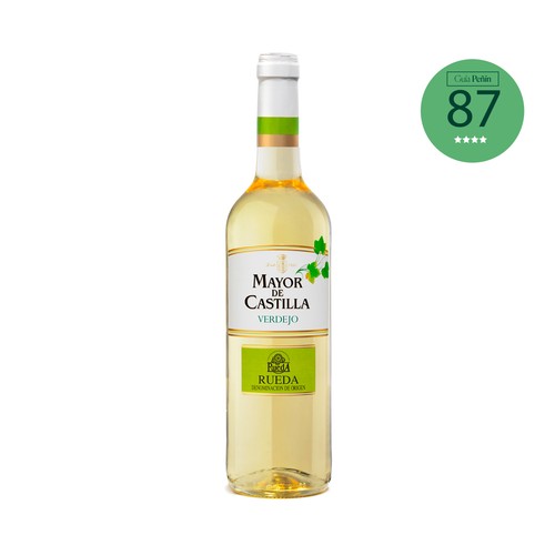 Vino blanco verdejo con denominación de origen Rueda MAYOR DE CASTILLA botella de 75 cl.