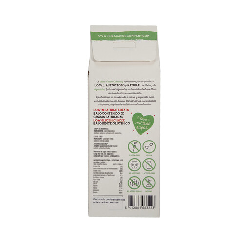 IBIZA CAROB Sirope de algarroba ecológico IBIZA CAROB 320 g.