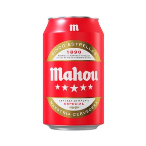 Imagen de MAHOU 5 ESTRELLAS Cerveza Lata 33 Centilitros