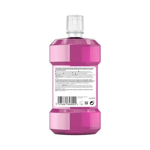 LISTERINE Cuidado total Enjuague bucal de uso diario con sabor a menta 250 ml.