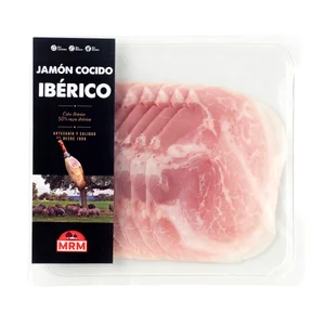 MRM Jamón cocido ibérico loncheado 100 g.