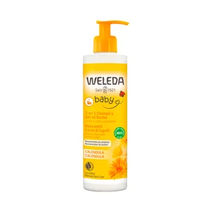 WELEDA Baby Champú y gel de ducha con Calendula ecológica 400 ml