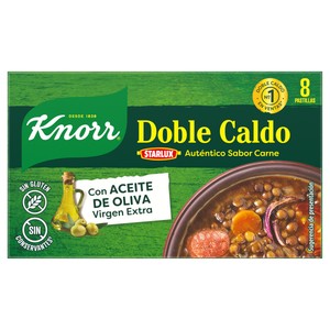 Imagen de KNORR Pastillas de caldo sabor carne con toque aceite oliva 8 uds. 80 g.