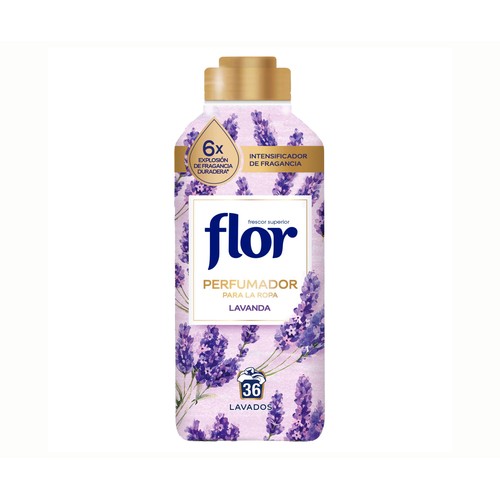 FLOR Perfumador para la ropa con aroma a lavanda, 36 lavados, 720 ml.