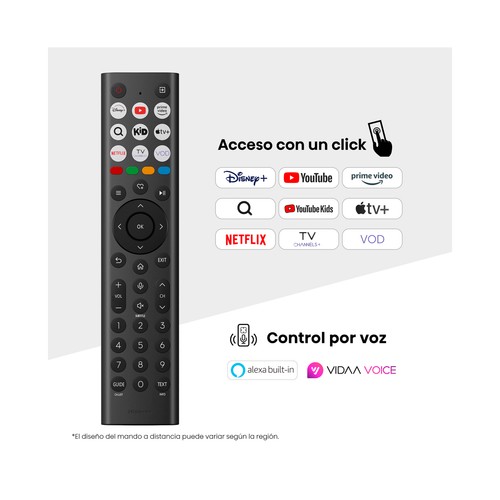 Televisión 215,9 cm (85") HISENSE QLED 85E7Q, 4K, Ultra HD, VIDAA Smart TV, WIFI, 3HDMI, 2USB, HDR, 60 Hz.
