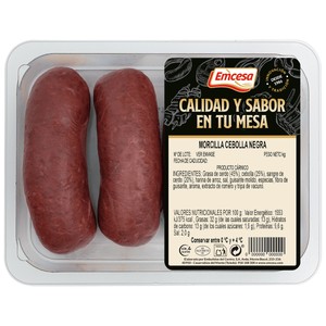 EMCESA Bandeja de morcillas negras de cebolla