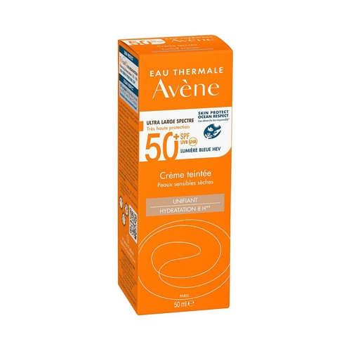THERMALE AVÉNE Crema protectora solar facial con color y FPS 50+ (muy alto) 50 ml.