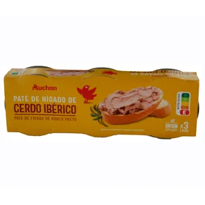 PRODUCTO ALCAMPO Paté hígado de cerdo ibérico 3 x 80 g.