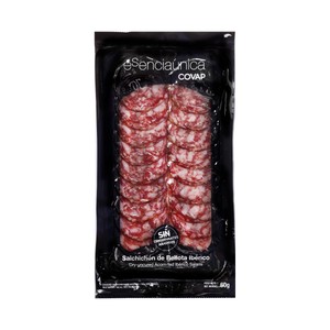 Imagen de COVAP Salchichón de bellota ibérico, cortado en finas lonchas COVAP Esenciaúnica 60 g.