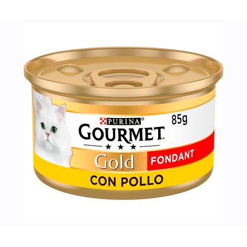 PURINA GOURMET Gold  Latita de comida húmeda con pollo fondant PURINA  85 g.