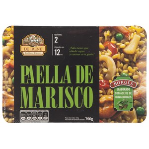 Paella de marisco, elaborada con aceite de oliva Borges 415 g.