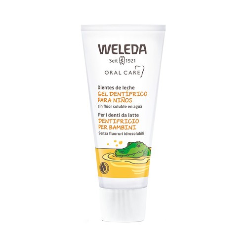 WELEDA Oral care Gel dentífrico para niños, sin fúor y soluble en agua 50 ml.