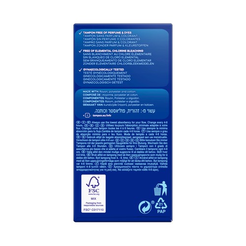 TAMPAX Tampones super plus con aplicador de cartón TAMPAX 30 uds.