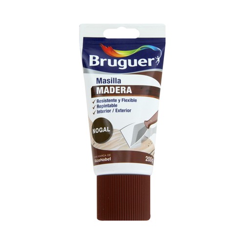 Masilla madera, color nogal BRUGUER, 200grs.