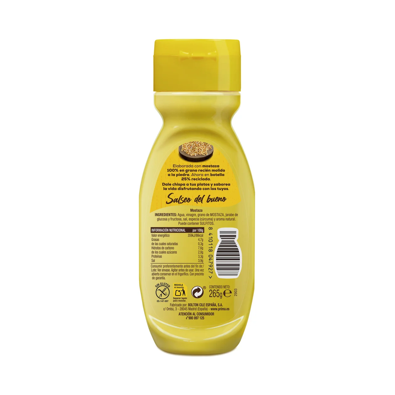 Original Mostaza de grano molido a la piedra 265 g.