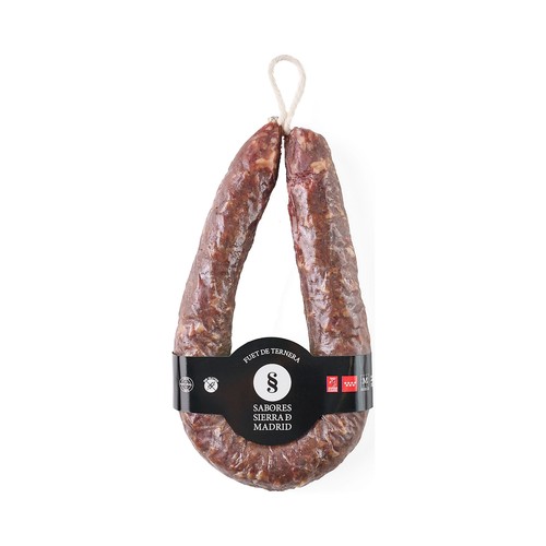 SABORES SIERRA DE MADRID Fuet de ternera 100% natural con IGP Carnes de la Sierra Guadarrama 250 g.