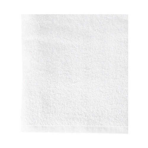 Toalla de ducha blanca 100% algodón, 300g/m² de densidad, 70x130 cm. PRODUCTO ECONÓMICO ALCAMPO.