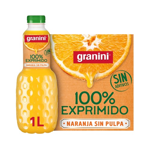 GRANINI Zumo exprimido de naranja sin pulpa 1 L.
