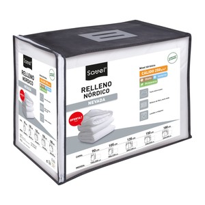 Imagen de Relleno nórdico de fibra para cama de 135cm, 250g/m², SAVEL Nevada.