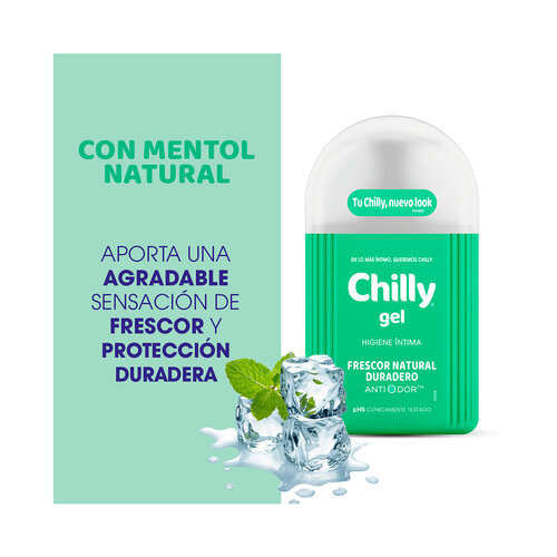 CHILLY Gel de higiene íntima con pH5 y fórmula fresca antilolor CHILLY 250 ml.