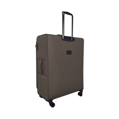 Maleta grande tipo trolley soft 8 ruedas lock 81cm gris. AIRPORT