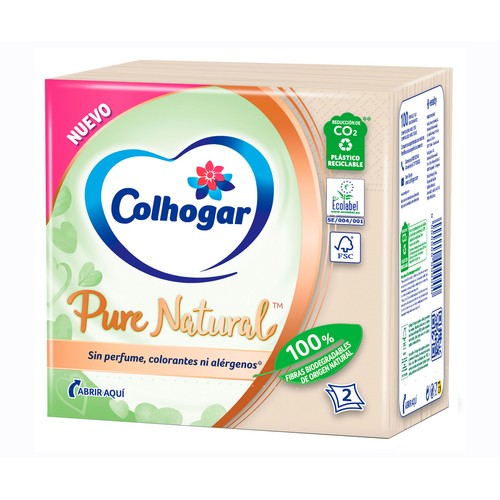 COLHOGAR Servilletas pure natural 100 uds.