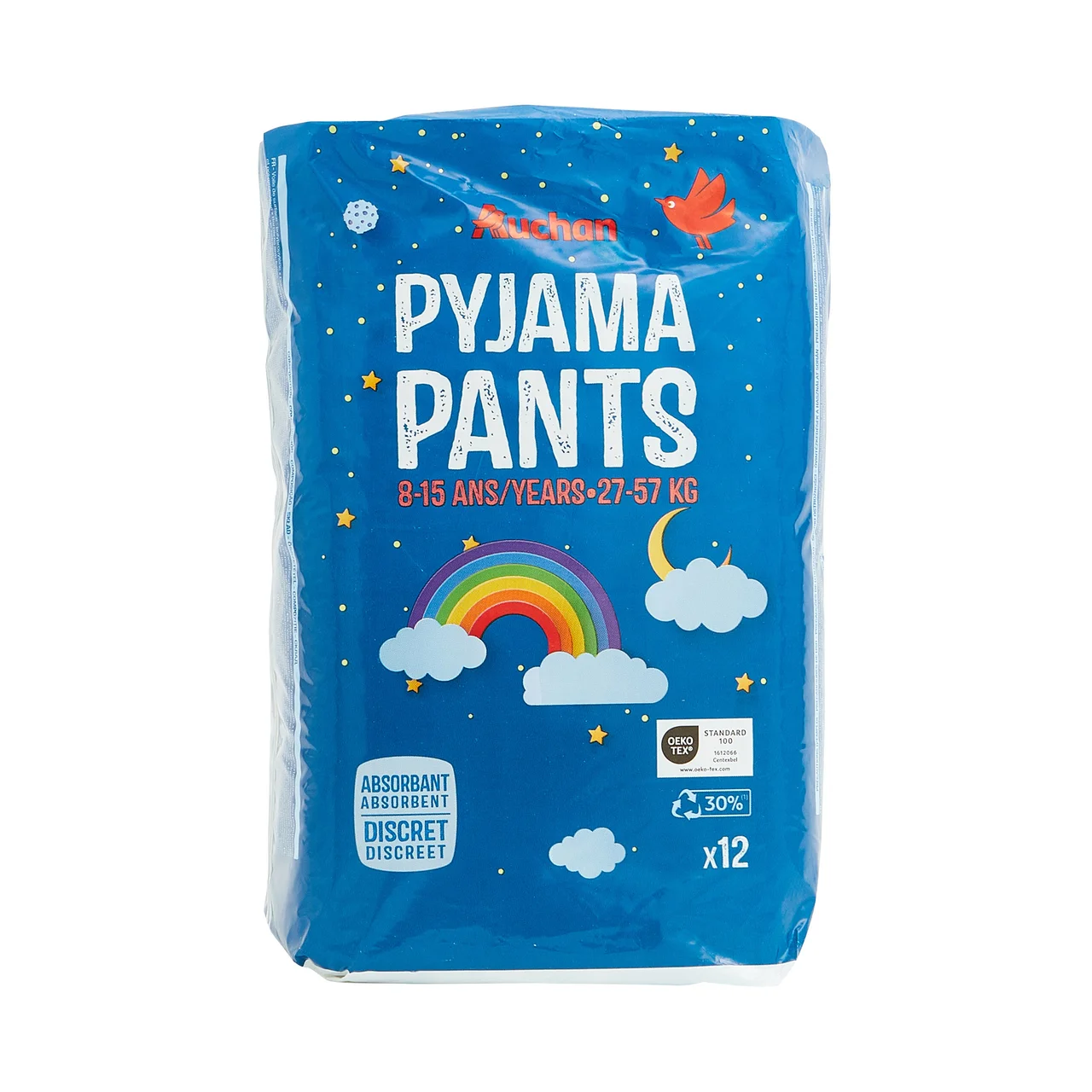 PRODUCTO ALCAMPO Pañales de noche talla 8 unisex (27-57 kg) 12 ud