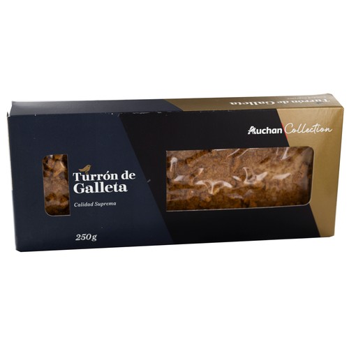 PRODUCTO ALCAMPO Collection Turrón de chocolate y galletas 250 g.