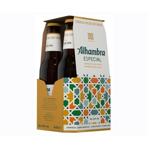 Imagen de ALHAMBRA LAGER SINGULAR Especial Cerveza pack de 4 uds. de 33 cl.