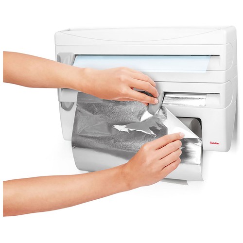 Dispensador para hasta 3 rollos de cocina, 39x10x25 centímetros METALTEX.