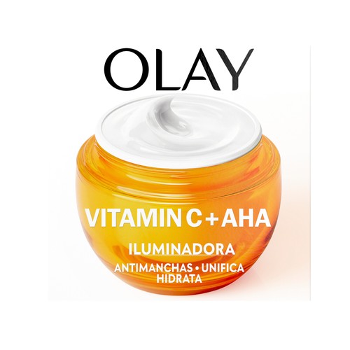 OLAY Vitamin C + AHA Crema en gel de día, para un tono de piel luminoso y uniforme 50 ml.