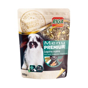 Imagen de RIGA Menú premium para conejos enanos RIGA 500 g.