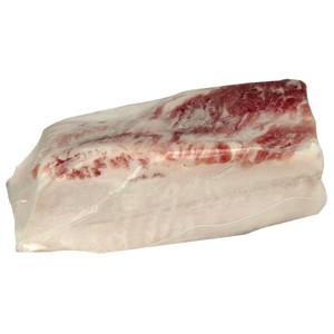 Taco de panceta de cebo ibérico de cerdo, envasada al vacio
