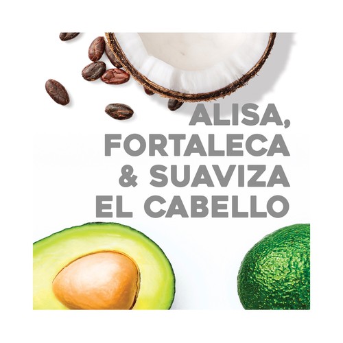 OGX Acondicionador con keratina alisante de Brasil y aceite de coco, para cabellos rizados, ondulados o encrespados 385 ml.